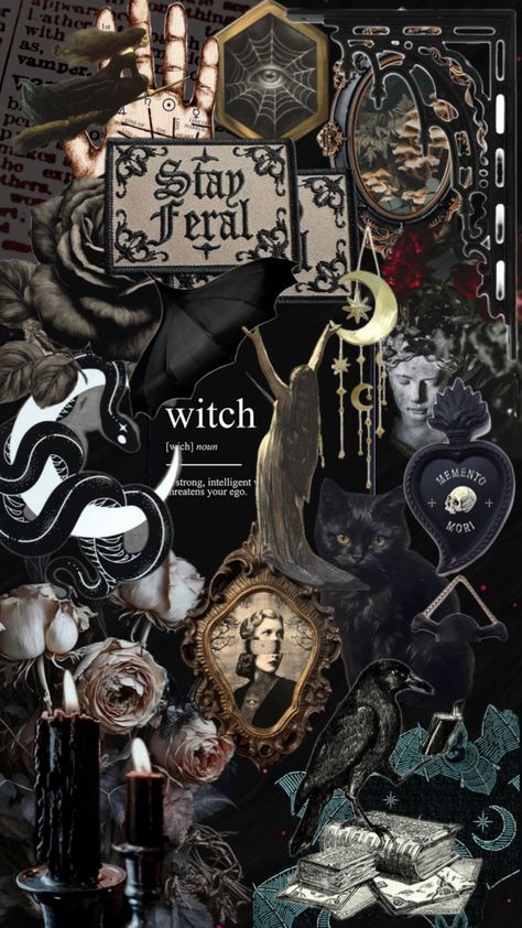 Witchcore Aesthetic Wallpaper, Witchcore Aesthetic, Scrapbook Letters, Halloween Wallpaper Backgrounds, Future Wallpaper, Gothic Wallpaper, Aesthetic Beauty, Aesthetic Collage, Halloween Wallpaper