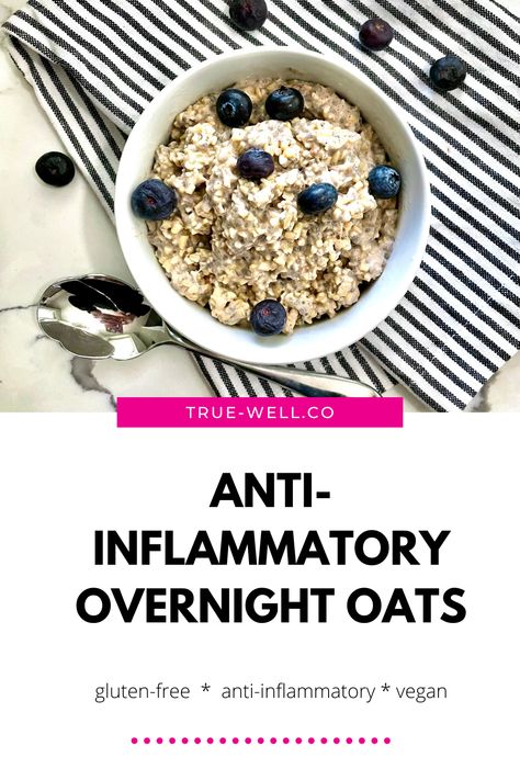 Aip Overnight Oats, Anti Inflammation Oatmeal, Hormone Balancing Overnight Oats, Anti Inflammation Overnight Oats, Anti Inflammation Breakfast, Dairy Free Overnight Oats, Basic Overnight Oats Recipe, Low Inflammation Diet, Inflammatory Meals