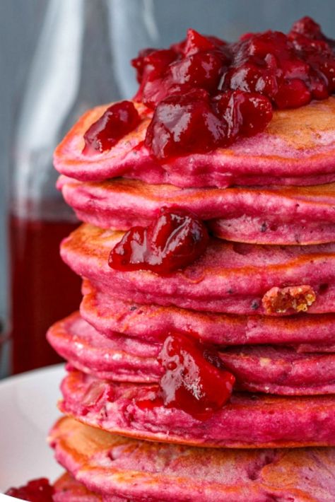 Cranberry Pancakes, Shelf Cooking, Easy Pancakes, Cranberry Jelly, Jellied Cranberry Sauce, Leftover Cranberry Sauce, Pancakes From Scratch, Holiday Dishes, Seasonal Fruit