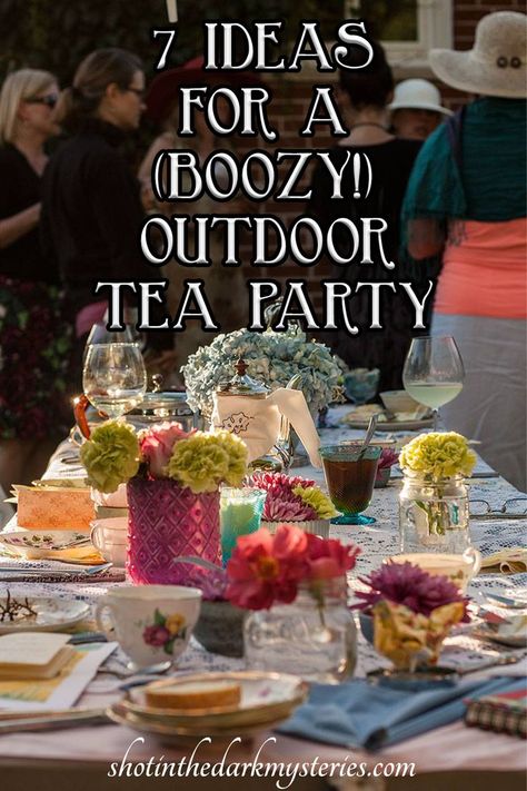 Boozy Tea Party Ideas, Tipsy Tea Party Ideas, Grown Up Tea Party, Boozy Tea Party, Tipsy Tea Party, Tea Party Cocktails, Dragon Lilly, Adult Tea Party Decorations, Evening Tea Party