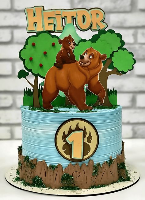 Brother Bear Birthday Cake Ideas Images (Pictures) Brother Bear Party, Brother Bear Party Ideas, Brother Bear Birthday Party, Brother Bear Kenai, Brother Bear Disney Shirt, Brother Bear Necklace, Marvel Cake, Brother Bear, Bear Birthday Party