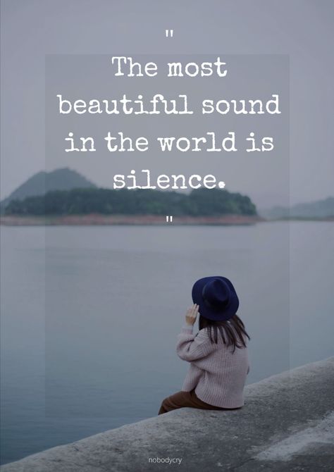 The most beautiful sound in the world is silence. The Sound Of Silence Wallpaper, Live In Silence Quotes, Observe In Silence Quotes, Quantum Physics Spirituality, Eckhart Tolle Quotes, The Sound Of Silence, Eco Friendly Diy, Silence Quotes, Cinta Quotes