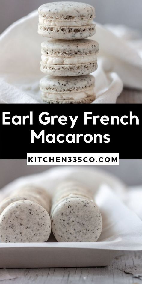 Earl Grey Macaron, Grey Macarons, Best Macaron Recipe, Macaroons Flavors, Honey Buttercream, French Macaroon Recipes, Macaron Recipes, French Macarons Recipe, American Buttercream