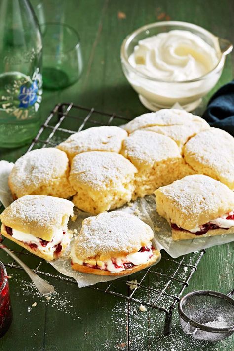 This recipe only uses three main ingredients, and one appliance, a slow cooker, to create fluffy, scrumptious scones for afternoon tea. Get the full recipe now, Light And Fluffy Scones Recipe, Taste Of Home Scones, Scones Recipe Uk, Lemonade Scones 3 Ingredients, Lemonade Scone Recipe, Lemonade Scones, Fluffy Scones, Easy Scones, Slow Cooked Lamb Shanks