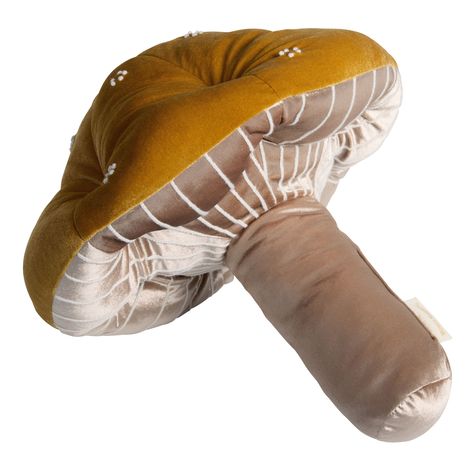 Amber Velvet Mushroom Shaped Throw Pillow - World Market