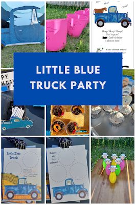 Life Inside My Head: A Little Blue Truck Birthday Party Semi Truck Birthday Party Games, Big Blue Truck Birthday Party, Little Blue Truck Party Games, Little Blue Truck Birthday Party Food, Little Blue Truck Party Favors, Little Blue Truck Activities, Truck Party Activities, Little Blue Truck Birthday Party, Blue Truck Birthday Party