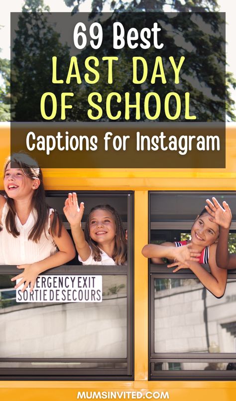 Make your last day of school Instagram posts unforgettable with captions that're funny, emotional & creative! Here are aesthetic quotes to help you express the emotions of saying goodbye to teachers, friends & an exciting school year. We've got you covered from short quips for a quick story to longer captions for a post. Whether you're a graduating senior or friend excited for summer break, our last day of school captions will add the perfect finishing touch to your Instagram memories. Quotes For Last Day Of School, Last Day Of Senior Year Quotes, Last Day Of School Captions Instagram, Last Day School Captions, Quotes Last Day Of School, My Last Day At School Quotes, Last Day Of School Captions, Last School Day Quotes Feelings, Emotional Captions