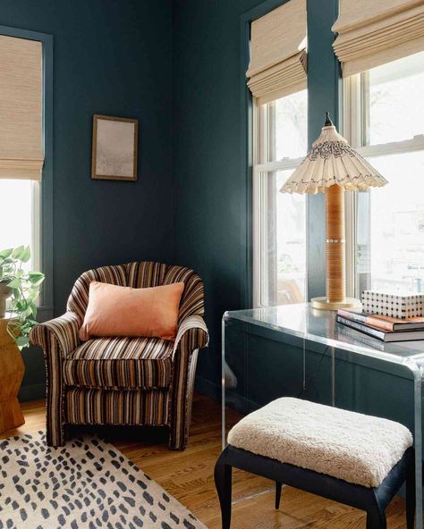 17 Moody Blue-Green Paint Colors You Should Try to Bring the Outdoors In Valspar Blue, Teal Paint Colors, Groovy Room, Teal Rooms, Green Accent Walls, Blue Green Paints, Paint Color Ideas, Teal Paint, Blue Office