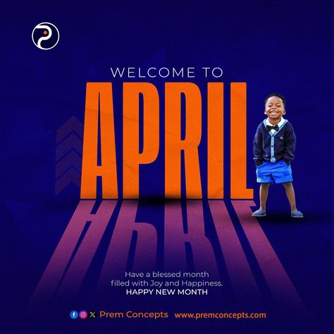 Welcome to April! Have a blessed month ahead #newmonth #happynewmonth #april #graphicdesign #design #flyer Happy New Month April Flyer Design, New Month, Layout Design, Layout, Graphic Design, Instagram, Design