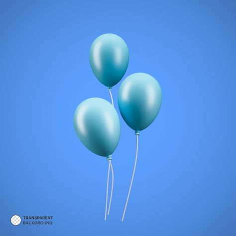 Decorative blue balloon icon isolated 3d... | Premium Psd #Freepik #psd #3d-balloon #party-3d #gift-3d #birthday-3d Light Blue Graphic Design, 3d Balloon, Balloon Designs, Blue Balloon, Balloon Party, Blue Balloons, 3d Render, Graphic Resources, 3 D