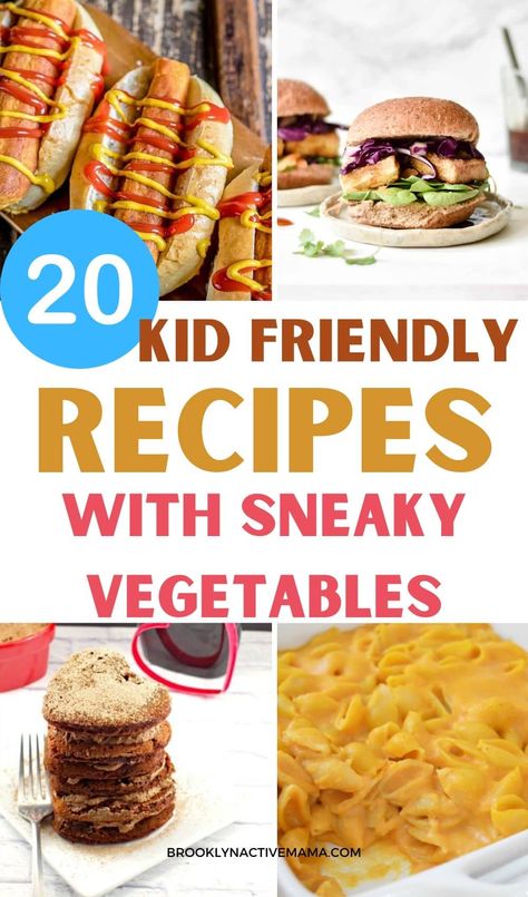 Getting kids to eat their vegetables is not easy! Sometimes you have to be a little bit creative! Here are 20 ways to sneak veggies into family meals. Meals For People Who Dont Like Veggies, Sneaking Veggies Into Kids Food, Veggie Recipes For Toddlers, Kid Friendly Pasta Salad, Gluten Free Hot Dogs, Sneaky Veggies, Zucchini Muffins Healthy, Kids Veggies, Kids Pasta