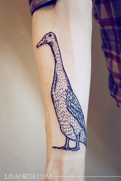 Goose Tattoo, Duck Tattoos, M Tattoos, Sweet Tattoos, Tattoo Illustration, 1 Tattoo, Skin Art, Creative Tattoos, Piercing Tattoo