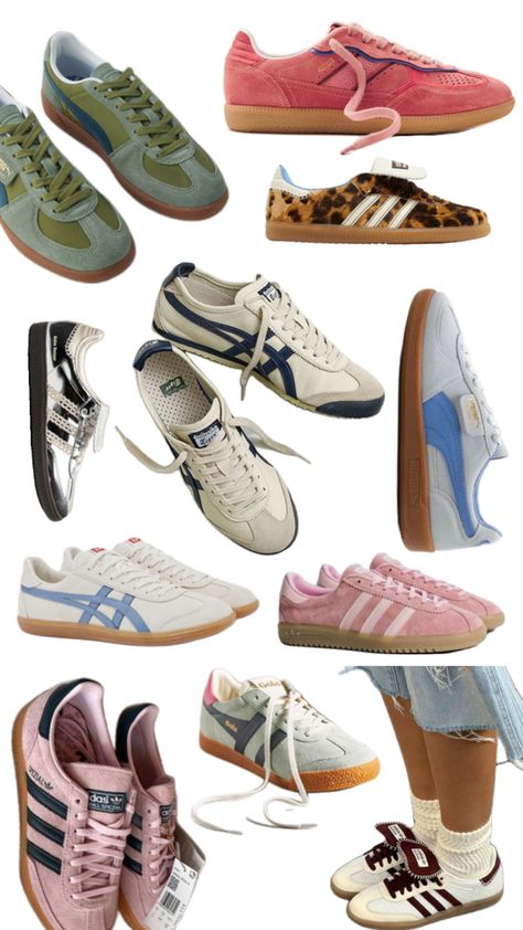 Adidas gazelles Adidas samba’s puma Palermo Addias Outfits, Gazelles Adidas, Adidas Gazelles, Fire Clothes, Puma Palermo, Fancy Shoes, Shoe Inspiration, Shoe Inspo, Mood Board Fashion