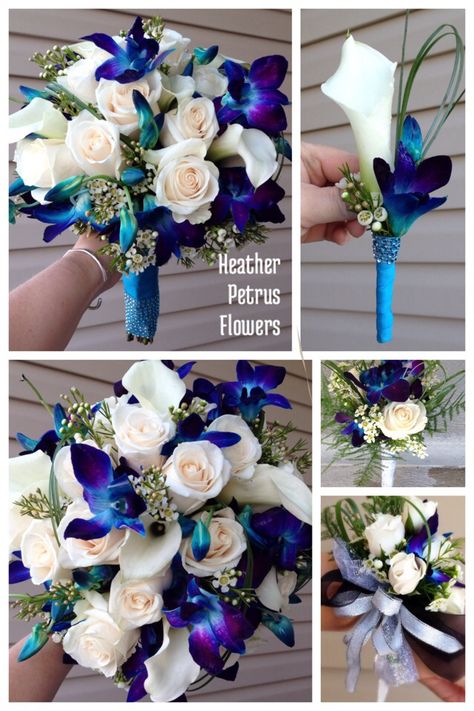 Turquoise wedding bouquet by Heather Petrus Flowers Neon Green Wedding, Royal Wedding Colors, Turquoise Wedding Bouquets, Blue Turquoise Wedding, Turquoise Wedding Theme, Teal Wedding Flowers, Turquoise Wedding Flowers, Purple Wedding Shoes, Green Wedding Bouquet