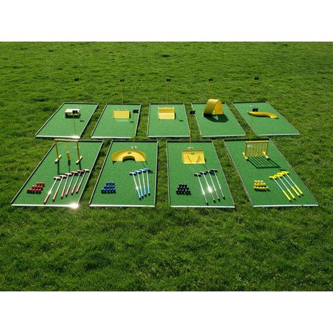 Backyard Putt Putt, Mini Golf Obstacles, Mini Golf Party, Outdoor Mini Golf, Portable Mini Golf, Outdoor Bowling, Mini Golf Games, Mini Putt, Indoor Mini Golf