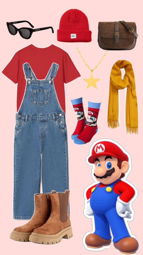 Disneybound outfits / Disney bound looks Disneybound Outfits, Disney Bound Outfits, Teenager Outfits, Mario Bros, Mario, Outfit Inspirations, Disney