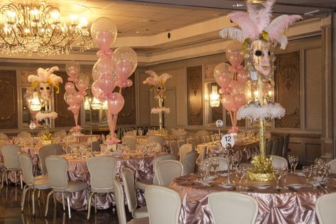 Masquerade Ball Decorations, Pink Masquerade, 16 Party Ideas, Sweet 16 Masquerade Party, Sweet 16 Party Ideas, Masquerade Decorations, Sweet 16 Candelabra, Princess Centerpieces, Sweet 16 Centerpieces