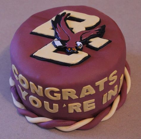 Boston College Logo Cake! College Graduation Cakes, College Grad Party, Logo Cake, College Acceptance, College Ideas, College Graduation Parties, Boston College, College Parties, Cake Logo