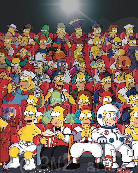 Simpsons Treehouse Of Horror, Simpsons Drawings, Cinema Movie, Simpsons Art, Matt Groening, The Simpson, Vertical Poster, Homer Simpson, Futurama