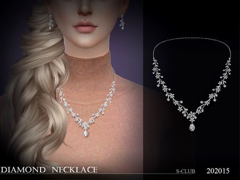 Flower Diamond Necklace, Mods Sims 4, Sims 4 Tattoos, Sims 4 Piercings, Alpha Cc, Sims 4 Tsr, Die Sims 4, The Sims 4 Pc, Pelo Sims