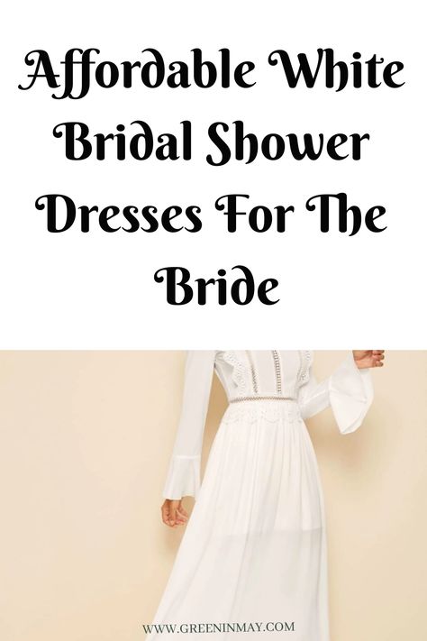 When it comes to what to wear to the wedding shower we’ve rounded up the best of the best affordable white bridal shower dresses for the bride to wear. Shower Dress For Bride, White Bridal Shower Dress, Bridal Shower Dresses, Classy Bachelorette Party, White Lace Bodycon, White Bridal Shower, White Wrap Dress, Bridal Shower Outfit, Bridal Shower Dress