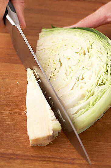 How To Cut Cabbage, How To Cook Cabbage, Cooked Cabbage Recipes, Sauteed Red Cabbage, Cook Cabbage, Steamed Cabbage, White Cabbage, Cabbage And Sausage, Healthy Vegetable