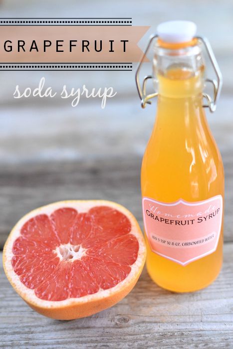 Homemade Soda Syrup, Fruit Syrup Recipe, Sodastream Syrup, Soda Stream Recipes, Grapefruit Recipes, Soda Syrup, Healthy Soda, Weddings Small, Drink Syrups