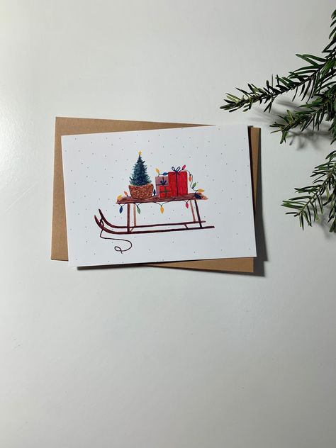 Christmas is just around the corner - so it's high time to stock up on Christmas cards! Whether you give it as a gift, send it or keep it for yourself, the card will definitely conjure up a bit of Christmas spirit in any room 🎄. I painted the card myself with acrylic paint, digitized it and then printed it. The format is in the classic postcard format (DinA6). The back is matt and writable except for a copyright reference. The card is made from 0.46 mm thick postcard chromo cardboard 300g. If you have any questions, just write ☺️. Maybe you will find other motifs in my shop that you like. I don't charge any shipping costs 💌. https://www.etsy.com/de/shop/HeyHelli?ref=seller-platform-mcnav Acrylic Christmas Cards Ideas, Postcard Format, Sleigh Christmas, Christmas Mail, Merry Christmas Gift, Merry Christmas Card Greetings, Christmas Gift Idea, Christmas 2024, Christmas Greeting Cards