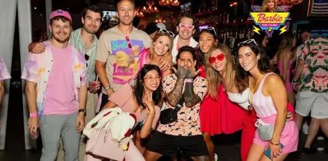 A Barbie-themed Pub Crawl is coming to San Francisco - CrawlSF Pub Crawl Themes, Barbie And Ken Costume, Totally Hair Barbie, Bar Crawl, Trendy Bar, Pub Crawl, Drink Specials, Barbie Dream House, September 21