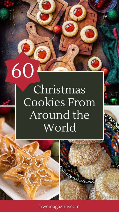 These homemade 60 Cookie Recipes from Around the World are going to rock your world. Everything from soft and chewy, gingerbread to shortbread and everything in between, we have a cookie to satisfy your sweet tooth. Best Cookies For Christmas, Christmas Food Around The World, Square Christmas Cookies, Great American Cookie Recipe, Cookies From Around The World, Best Cookies In The World, Unique Cookie Recipes, Foods Around The World, Swedish Cookies