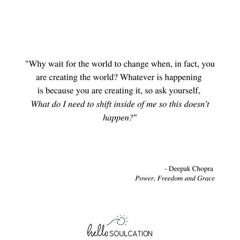 When you shift your perspective or shift your intentions be ready for your world to create miracles. ⁠ ⁠ ⁠ #miracles⁠ #changeyourlife ⁠ #powerfulwords ⁠ #perspective⁠ #mindsetquote ⁠ #wisdom⁠ #spiritualquotes #trending Deepak Chopra, Mindset Quotes, Mind Body Soul, Be Ready, Body And Soul, Powerful Words, Spiritual Quotes, Mind Body, You Changed