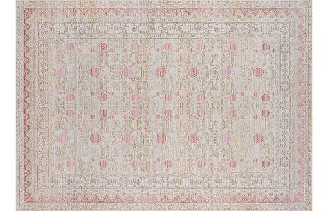 Isabella Rug - Ivory/Pink Textured Decor, Modern Color Palette, Rug Ivory, Pretty Bedroom, Silver Rug, Family Room Design, Flat Weave Rug, Modern Colors, Stylish Home