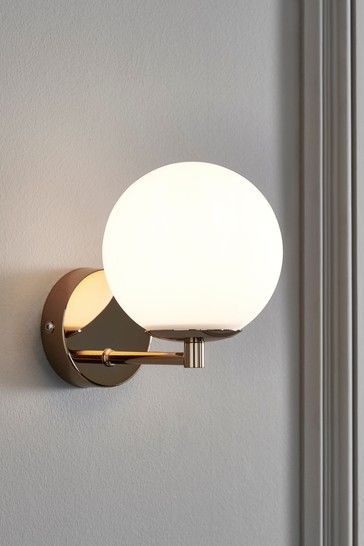 Gold Pasadena Wall Light Gold Wall Lights, Wall Hanging Lights, Bedside Wall Lights, Wall Lights Living Room, Downstairs Loo, Lighting Uk, Glass Orb, Wall Lighting Design, Indoor Wall Lights