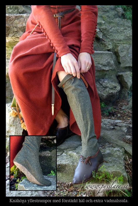 Medieval Socks, Medieval Footwear, Medieval Sewing, Anglo Saxon Clothing, Medieval Outfit, Medieval Reenactment, Medieval Boots, Recycled Shoes, Modern Medieval