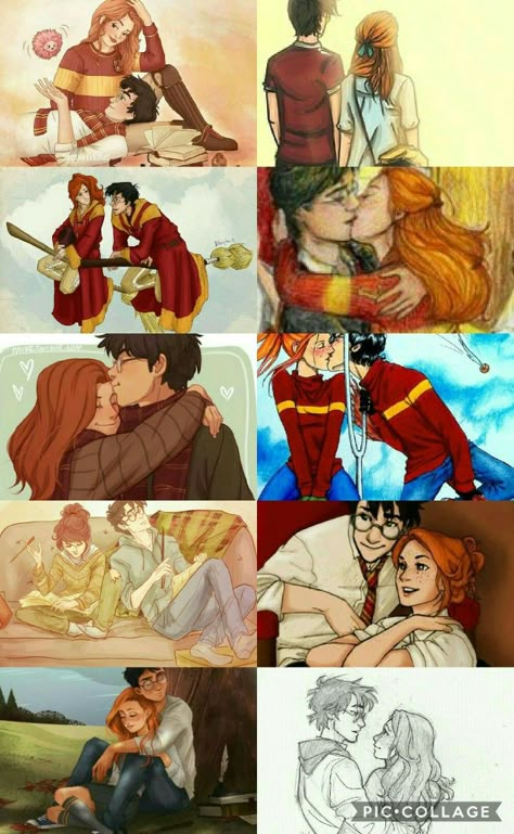 Harry And Ginny Fan Art Spicy, Harry Ginny, Harry And Ginny Fanart, Ginny X Harry Fan Art, Harry X Ginny, Ginny And Harry Fan Art, Harry X Ginny Fanart, Harry And Ginny Kiss, Hinny Fan Art