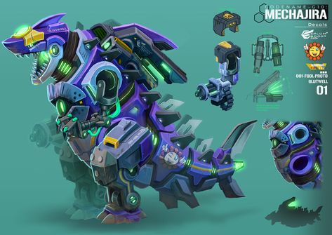 ArtStation - Mecha Sharkjira Concept - Hungry Shark World Mecha Shark, Shark Information, Sand Shark, Mega Shark, Shark Games, Logo Game, Shark Art, Dragon City, Characters Design