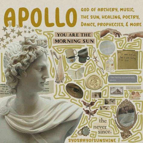 Apollo Poster God, Apollo Deity Witchcraft, Apollo Witchcraft, Apollo Deity, Apollo Altar, Apollo Aesthetic, Apollo Greek, Apollo Cabin, Percy Jackson Cabins