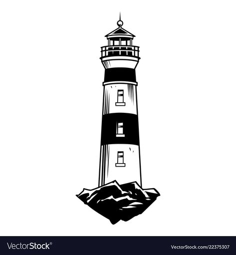 Lighthouse Drawing, Nautical Logo, Sea Logo, Nautical Elements, Lighthouse Tattoo, Sea Tattoo, Seal Logo, Nautical Design, Design Tshirt