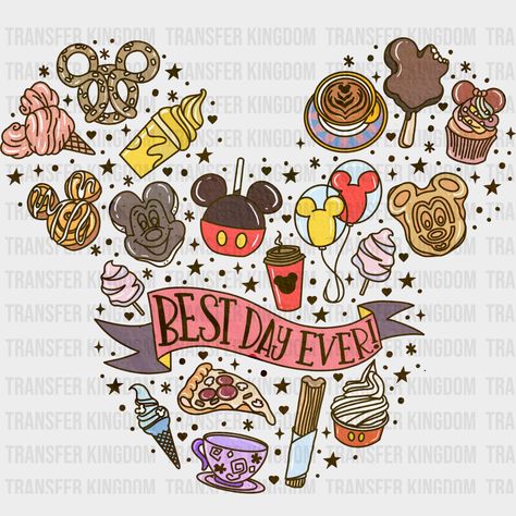 Mickey Head Snack Best Day Ever Disney Dtf Transfer Mickey Snacks, Disney Iron On Transfers, Mickey Drawing, Disney Iron On, Disney Snacks, Header Design, Disney Designs, Heat Transfer Design, Mickey Head