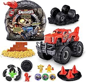 Smashers Monster Truck Surprise (Dino Truck) by ZURU Boys with 25 Surprises Collectible Monster Truck Surprise Smash Slime Sand Compounds Discovery Monster Truck Cars, Big Monster Trucks, T Rex Toys, Star Monsters, Monster Car, Traffic Cone, Love Monster, Sand Toys, Dinosaur Toys