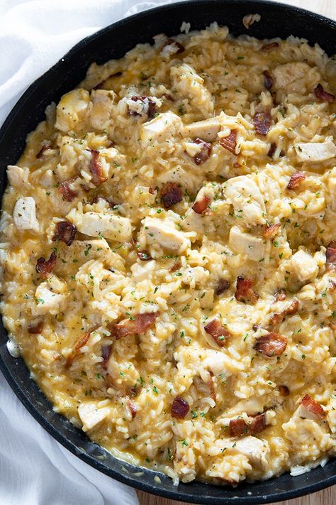 Ranch Chicken Rice, Bacon Rice, One Pot Chicken And Rice, Bacon Ranch Chicken, The Salty Marshmallow, Salty Marshmallow, Chicken And Rice Recipe, Chicken Casseroles, Quiche Recipes Easy