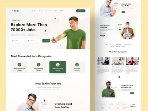 Types: Business, eCommerce, Real estate, Job board websites. Hire me: https://www.fiverr.com/ahjunaidahmed/design-job-board-website-for-recruitment-job-portal-agency-business #wordpresswebsite #jobboardwebsite #agencywebsite Portal Website Design, Job Portal Website, Portal Website, Real Estate Website Design, Agency Website Design, Basic Website, Job Advice, Freelance Web Developer, Realestate Marketing