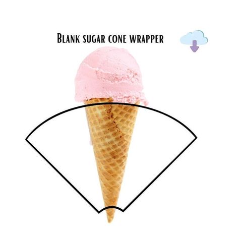 Ice Cream Template, Cone Wrappers, Sugar Cones, Printable Numbers, Decor Birthday, Gift Tags Printable, Templates Printable Free, 3rd Birthday Parties, Diy Party Decorations