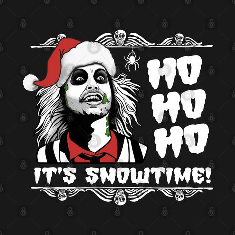 Christmas Horror Wallpaper, Goth Ornaments, Beetlejuice Christmas, Horror Movie Christmas, Christmas Tshirt Designs, Gothic Xmas, Merry Creepmas, Horror Christmas, Goth Christmas