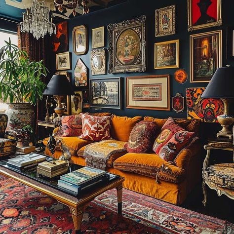 21+ Vibrant Maximalist Living Room Inspirations for Your Home • 333k+ Inspiring Lifestyle Ideas Black Maximalist Living Room, Maximal Living Room, Maximalist Family Room, Maximalist Decor Small Spaces Living Room, Vintage Maximalist Decor Living Room, Antique Maximalist Decor, Vintage Sitting Room Ideas, Small Maximalist Living Room, Maximalist Interior Living Room