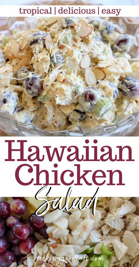 Dinner Recipes For Family Beef, Keto Dinner Recipes For Family, Group Lunch, Chicken Salad Healthy, Hawaiian Chicken Salad, Chicken Salad With Pineapple, Low Carb Chicken Salad, Cookout Recipes, Hawaiian Foods