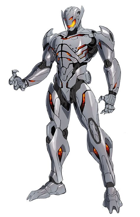 Ultron Concept Art - Marvel vs. Capcom: Infinite Art Gallery Ultron Concept Art, Ultron Comic, Marvel Heroes Comics, Marvel Vs Capcom Infinite, Ultron Marvel, Marvel Concept Art, Transformers Art Design, Marvel Character Design, Movie Design