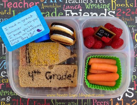 4th Grade Back to School Bento Lunch First Day Of School Lunch, Back To School Bento, We Are Back In Business, Bento Monsters, First Day Of 4th Grade, Kid Lunches, Back In Business, Kids Lunches, School Week