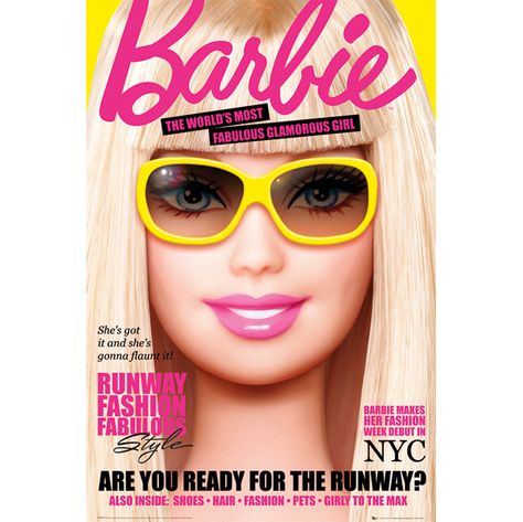 Magazine Poster Design, Y2k Magazine, Barbie Magazine, Barbie Poster, Barbie Diy Accessories, Free Barbie, Magazine Poster, Barbie Books, Barbie Printables