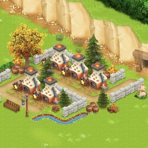 Hay Day Farm Design Ideas Easy, Hayday Aesthetic, Hayday Farm Design Easy, Hayday Layout, 60 Aesthetic, Hayday Farm Design, Farm Craft, Farm Layout, Hay Day